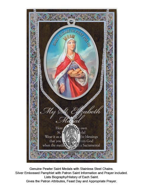 St Elizabeth Medal Pewt & Bio