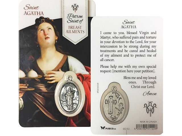 Lami. Card & Medal St Agatha