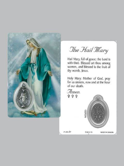 Laminated Card & Medal - Our Lady of the Miraculous Medal