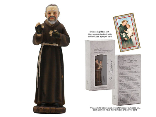 St Padre Pio Statue - Mini, Boxed 9cm
