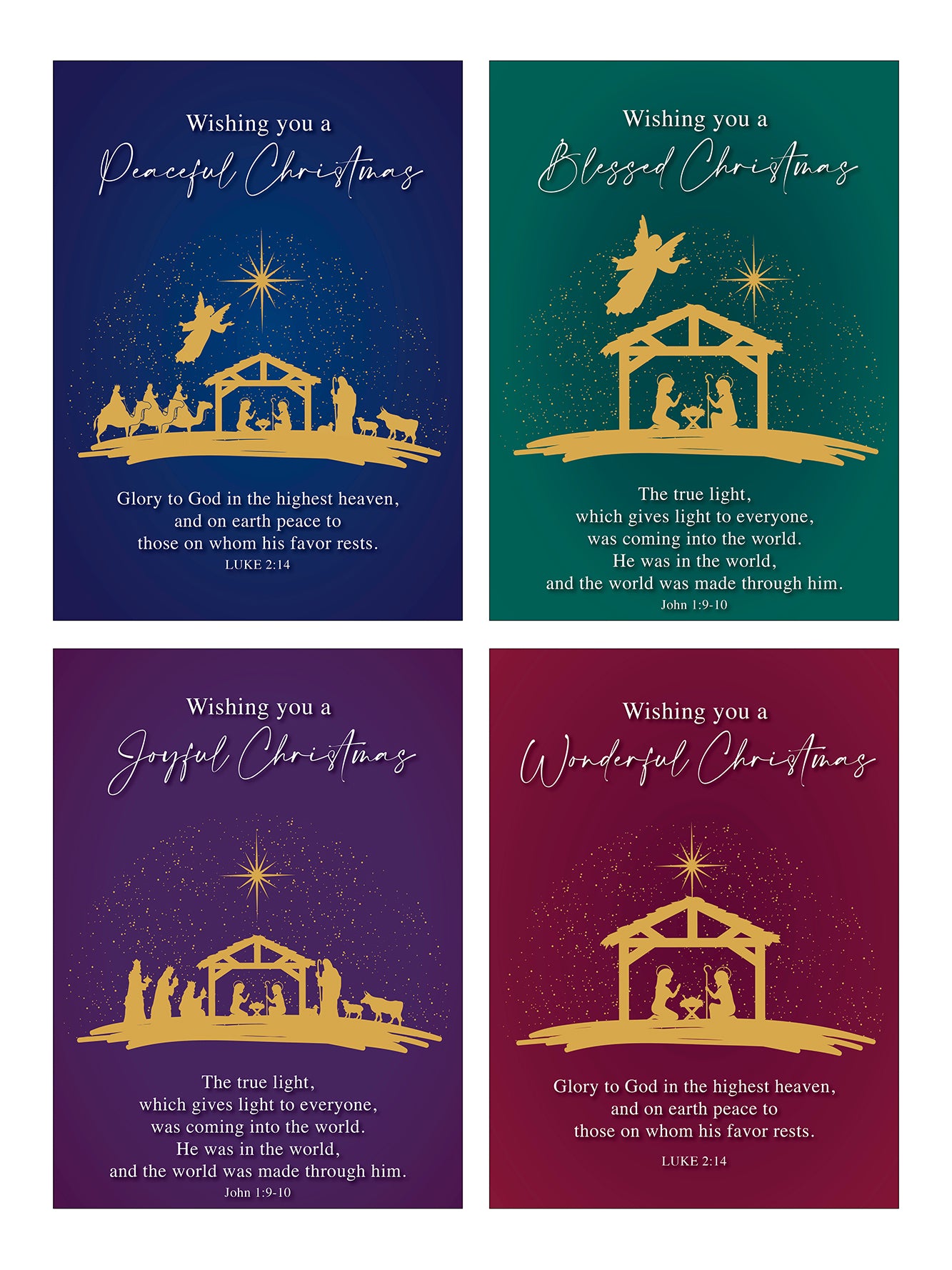 Christmas budget card 8 pack