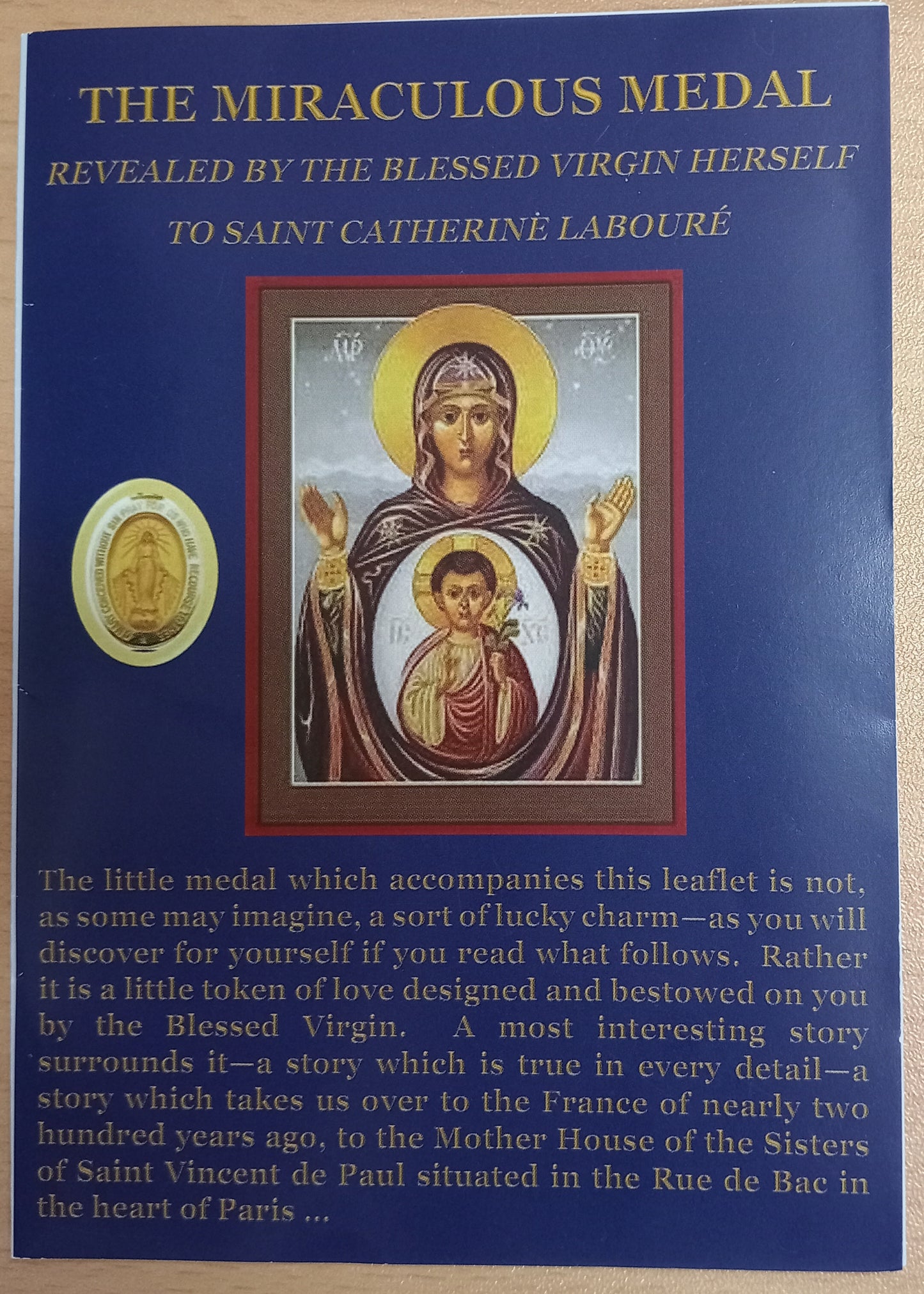 Miraculous Medal Lflt - SMHOC
