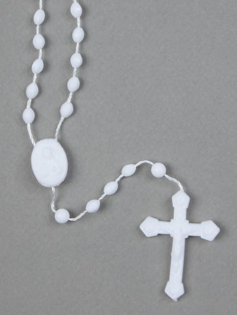 Rosary Plastic White