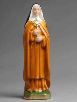 St Clare Plaster Statue 20cm