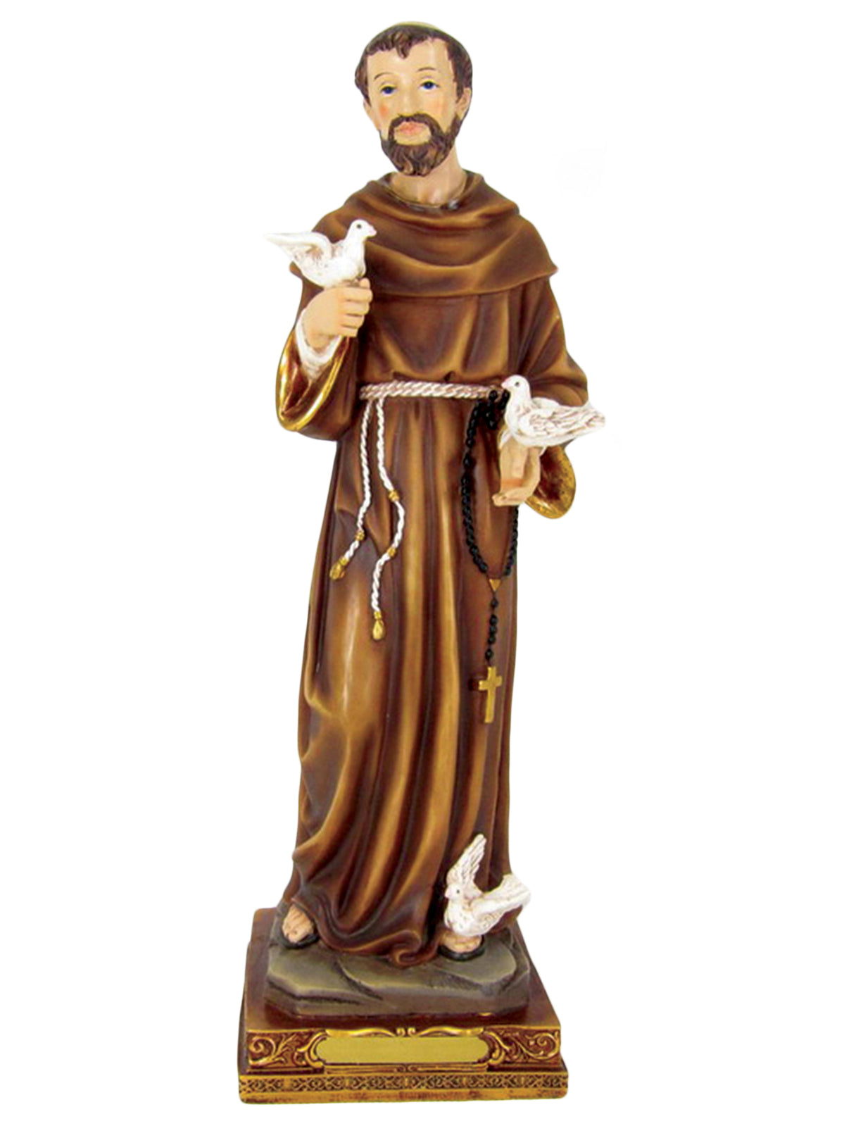Statue St Francis 30cm Resin