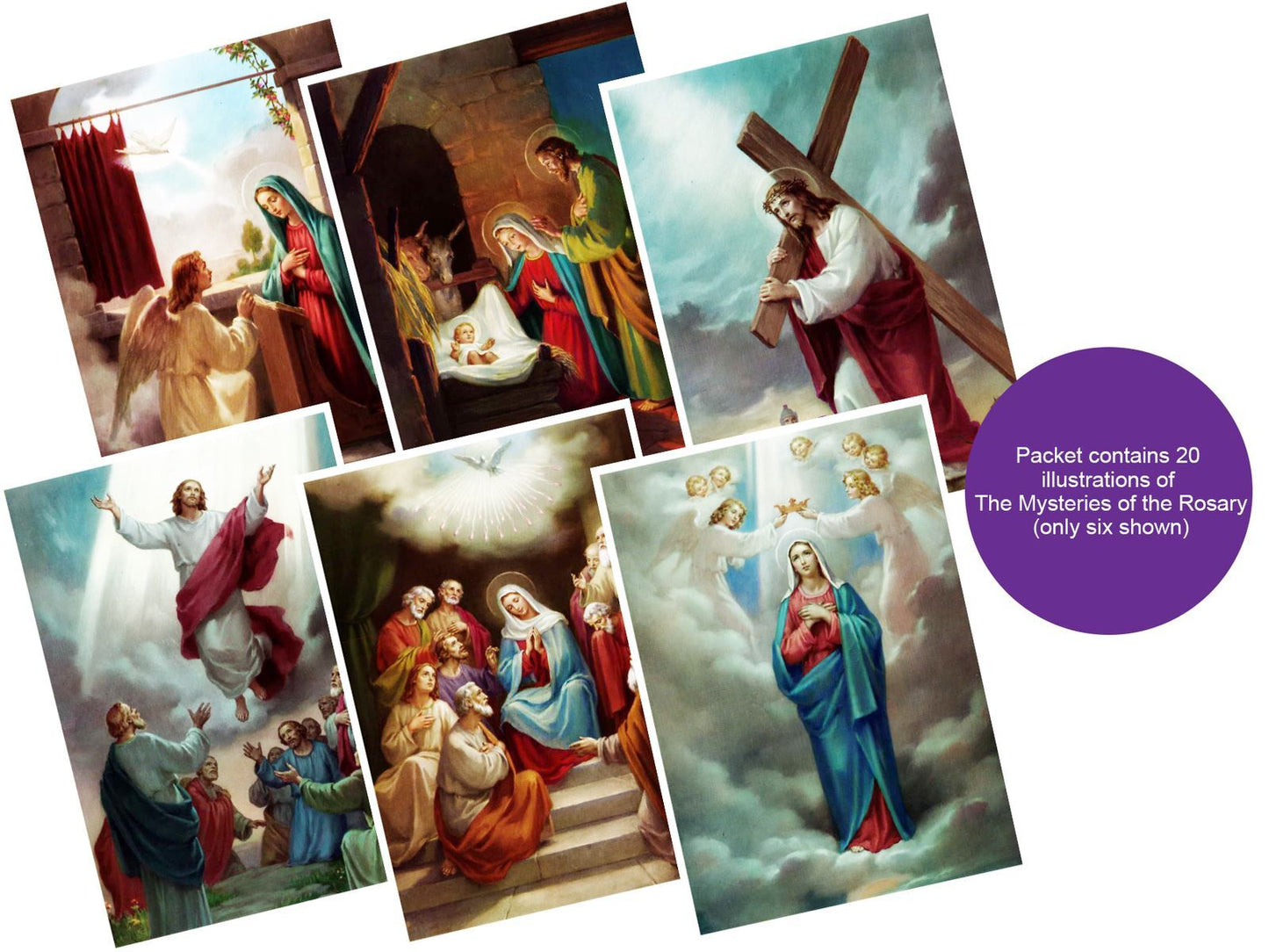 Mysteries of the Rosary Prints 4 x 6 in