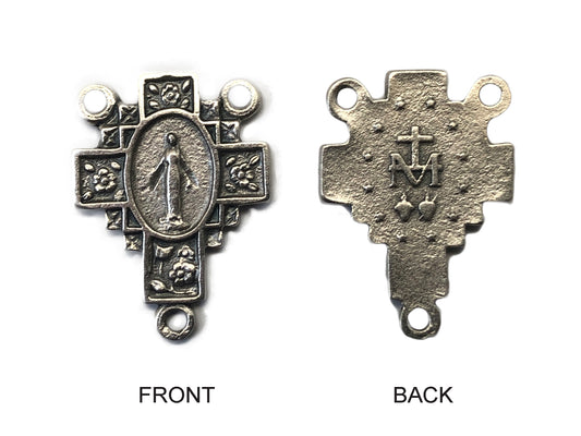 Rosary Centre Miraculous Medal in cross