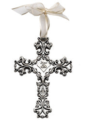 Silver Filigree 25th Wedding Anniversary Cross