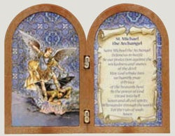 St Michael Folding Plaque