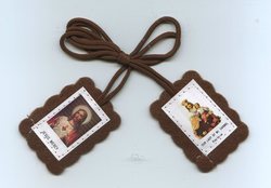 Brown Scapular & Leaflet - Small