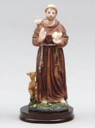Statue St Francis Resin 12cm