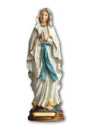 Our Lady of Lourdes Resin Statue 12.5cm