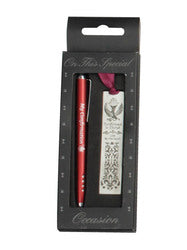 Confirmation Pen & Metal Bookmark Set