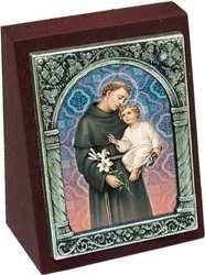 St Anthony Desk Plaque - 6.5 x 5cm