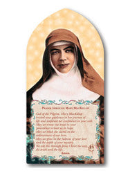 Plastic Hanging Prayer Plaque - St Mary MacKillop