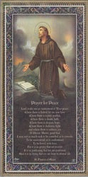 Gold Foil Wood Prayer Plaque - St Francis