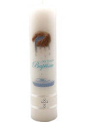Baptism Candle Adult With Ribbon*
