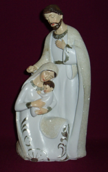 Holy Family Nativity Resin Statue White 24.5 cm