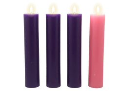Advent Candle Set - 25cm tall x 5cm diameter