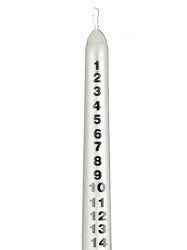 White Countdown Advent Taper Candle
