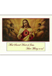 A4 Print - Sacred Heart of Jesus with Angels