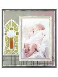 Baby Girl stained glass plaque
