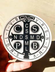 St Ben Med Bumper Sticker Lge