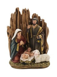 Holy Family Mini NativityScene (Resin 9 x 8.4 cm)
