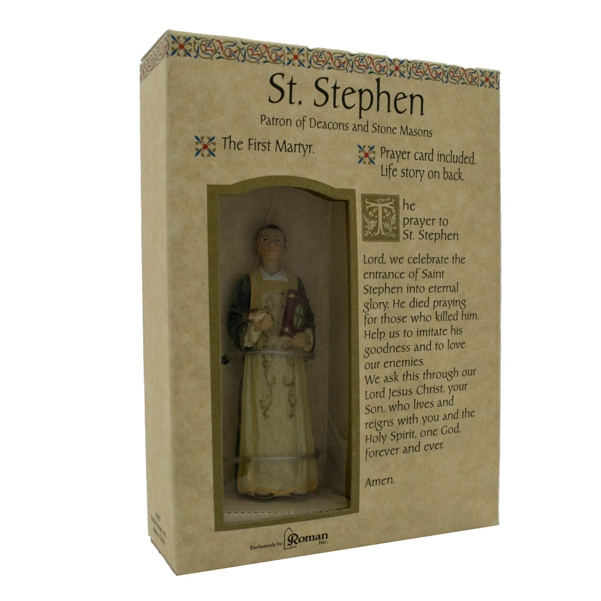 St Stephen Resin Statue Boxed