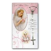 Communion Card w Rosary (girl)