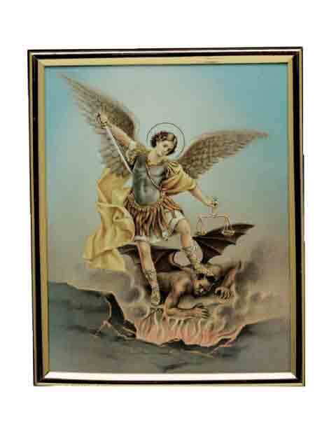 Mylar gold plaque St Michael