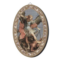 Oval Icon St Michael (18x12cm)