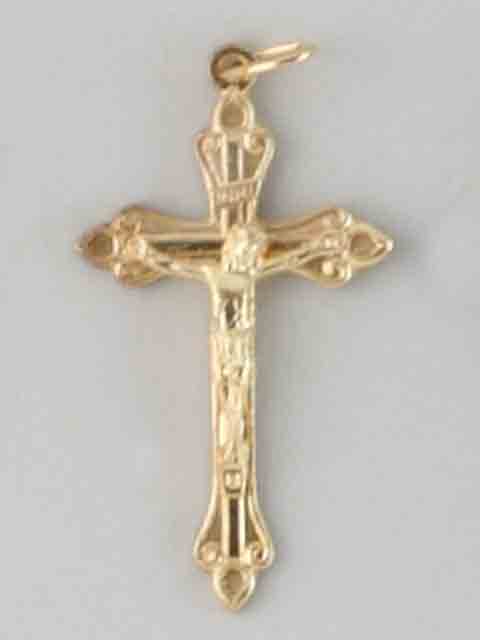 Ornate gold-look cross 30mm