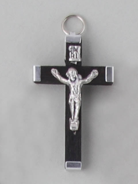 Wood Crucifix - Black