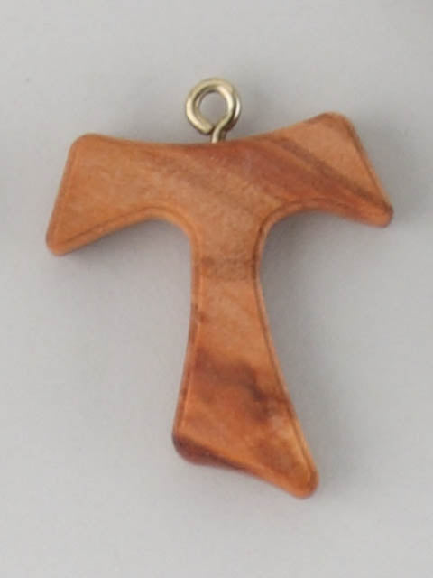 Tau Cross Olive Wood 45mm