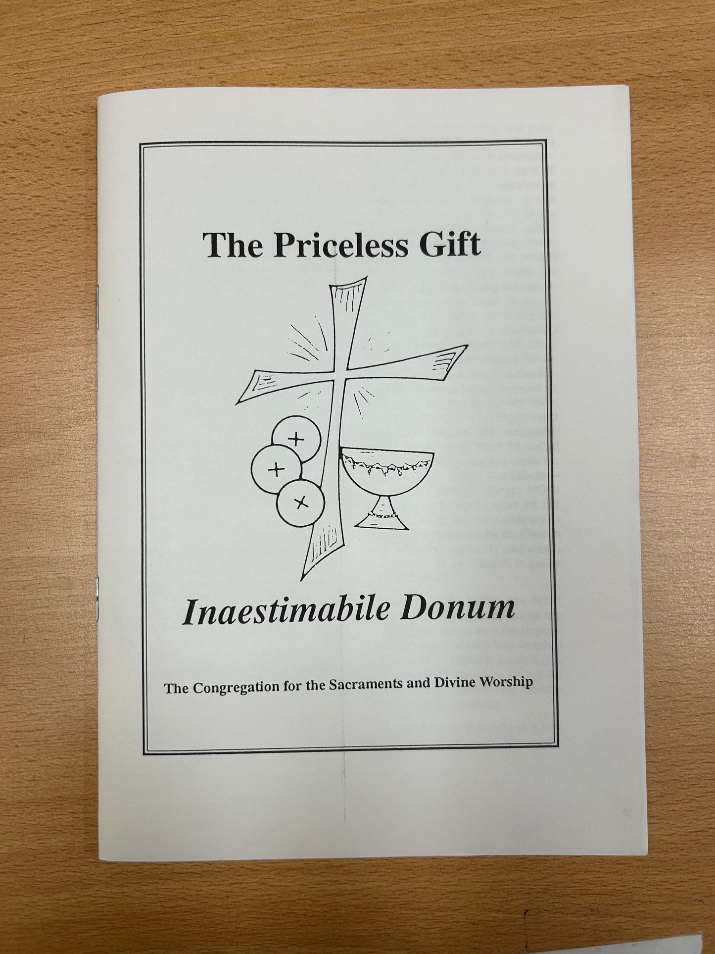 Inaestimabile Donum -Pamphlet
