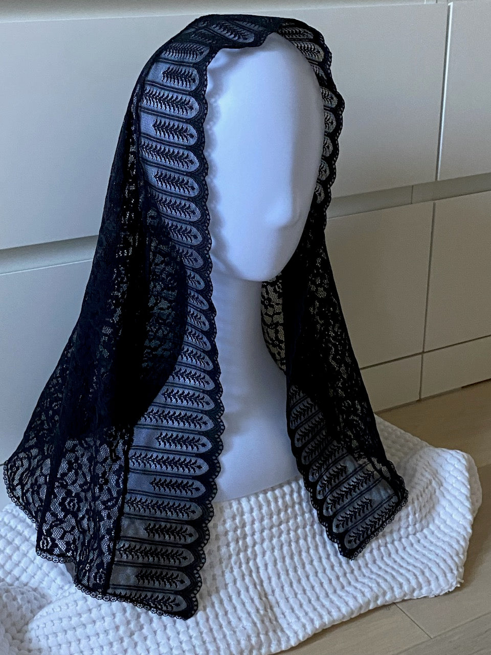 Black veil handmade in Melbourne