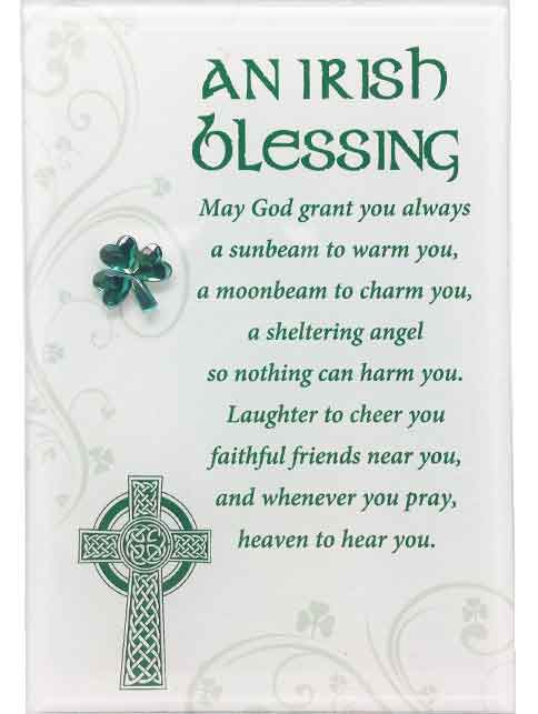 Glass Plaque - Irish Blessing