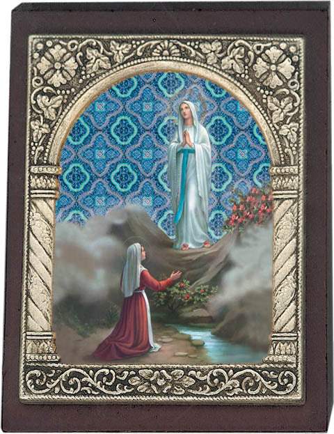 Desk Plaque of Our Lady of Lourdes