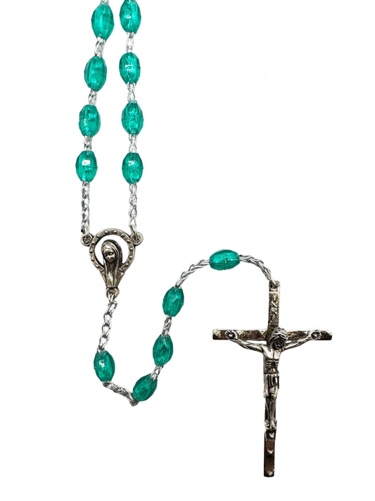 Plastic rosary - Green