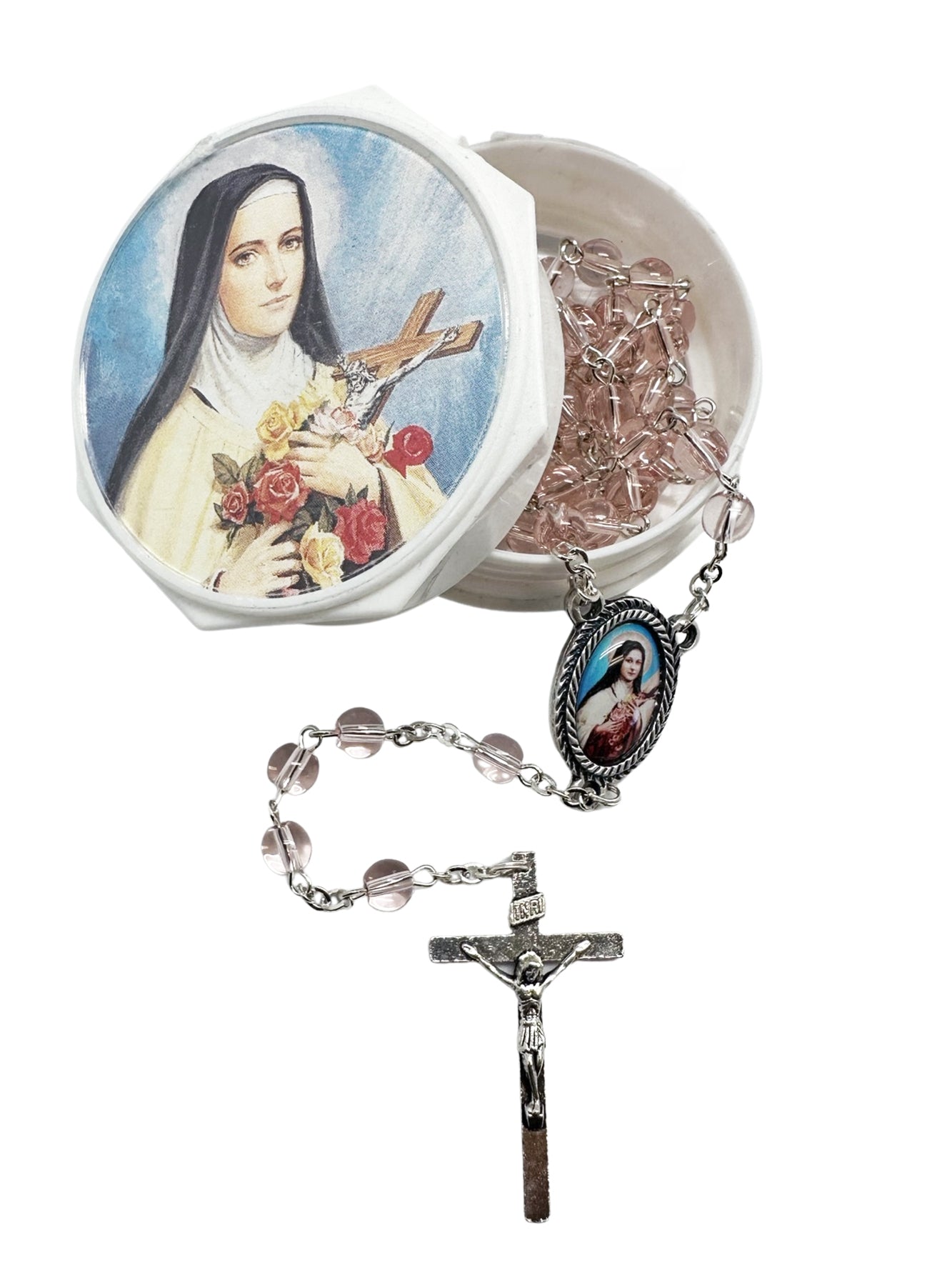 Rosary St Therese Glass Boxed