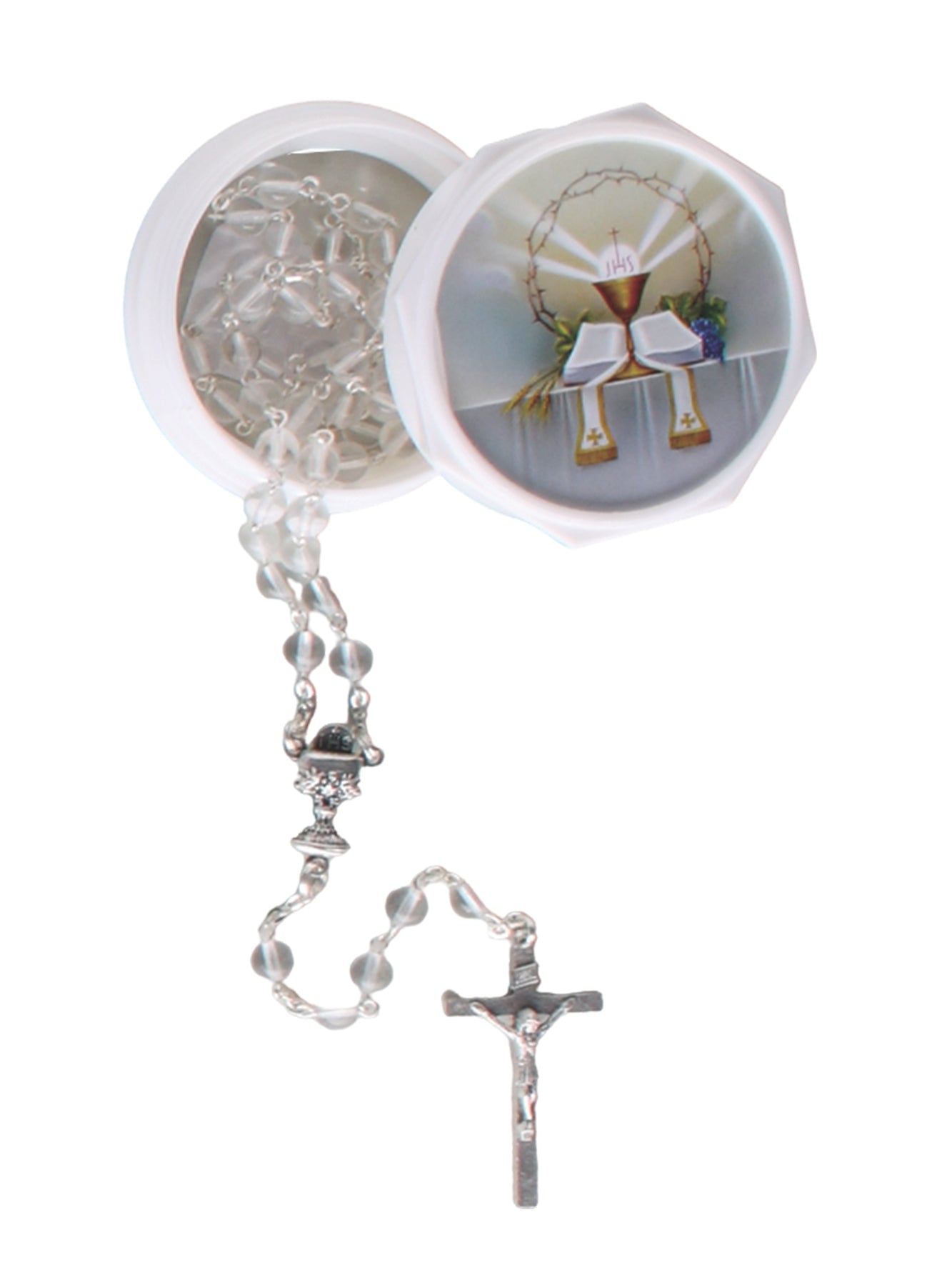 Glass Boxed Rosary-Communion