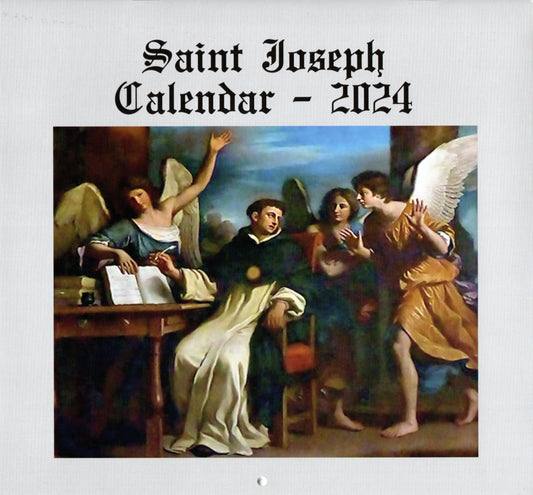 2024 Saint Joseph Calendar Press Calendar - traditional Latin Calendar -Sale-priced
