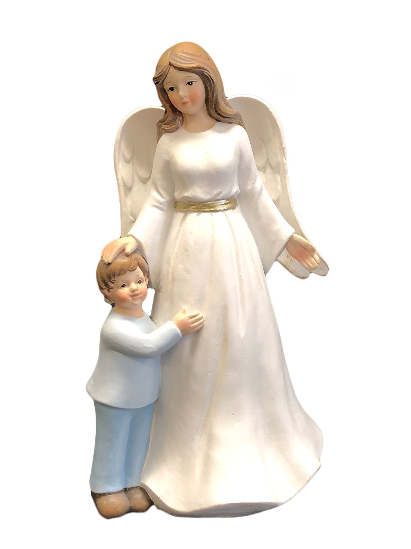 Guardian Angel boy statue
