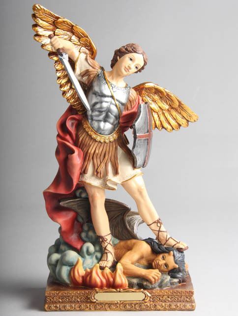 Statue St Michael Resin 30cm