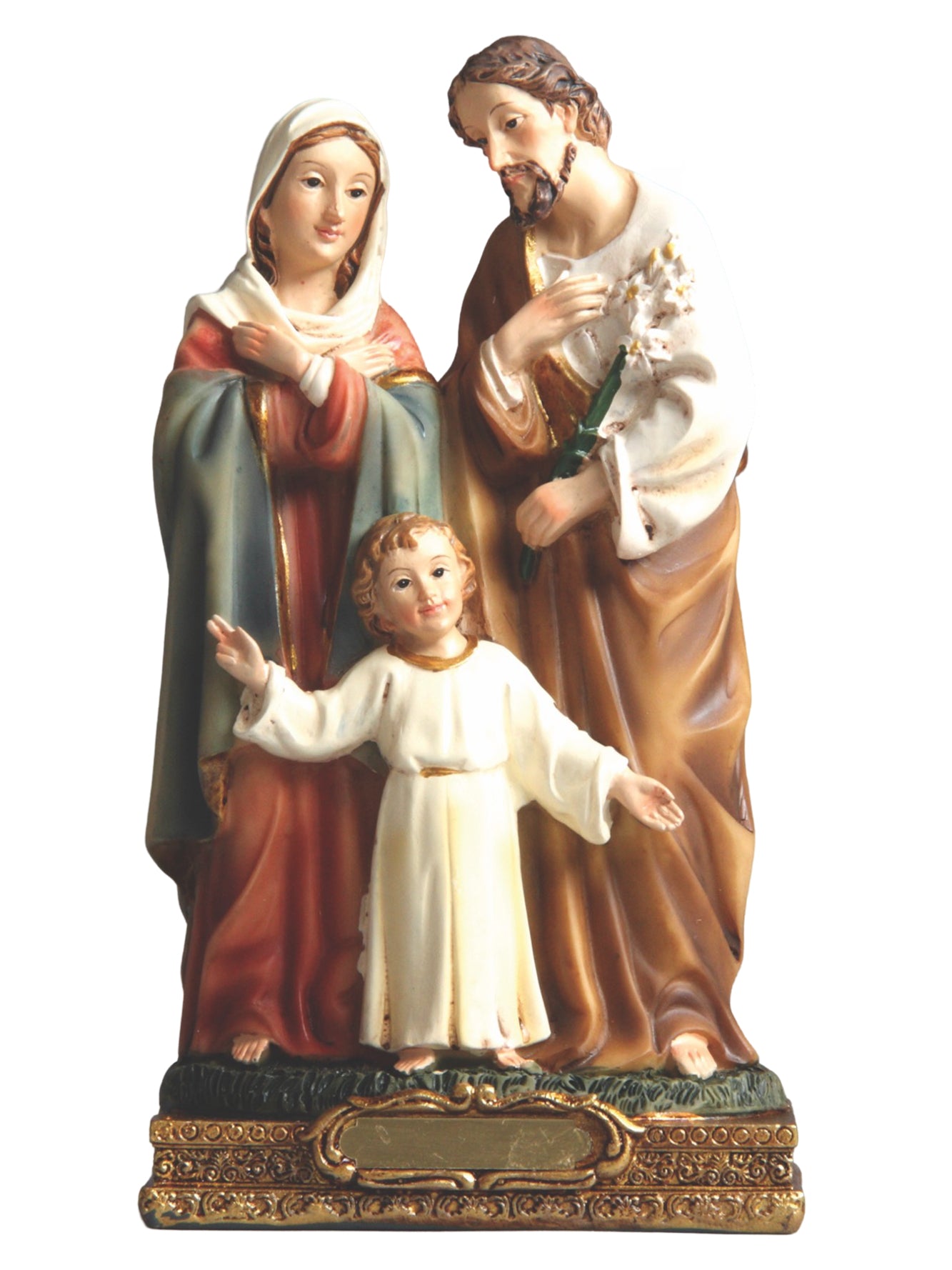 Statue Holy Family Resin 12cm