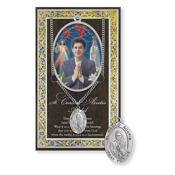 Carlo Acutis - Biog/Pewter med