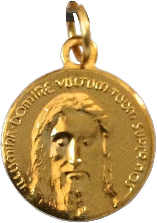 Holy Face medal on black cord