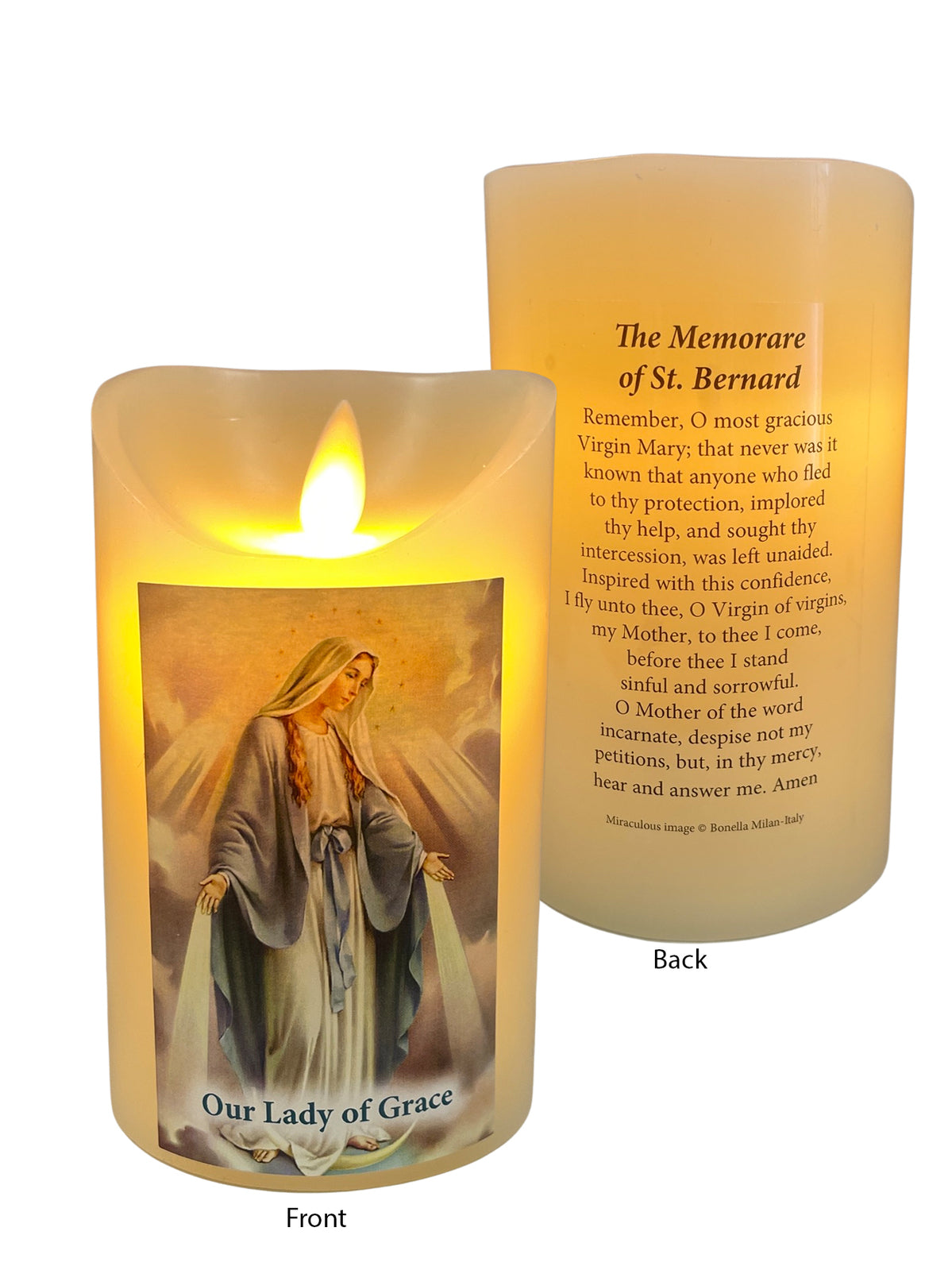 LED Wax look Candle Miraculous
