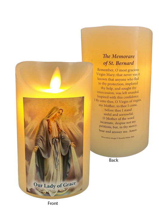 LED Wax look Candle Miraculous